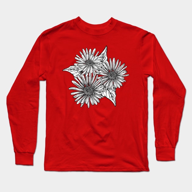 Vintage Flowers Long Sleeve T-Shirt by SWON Design